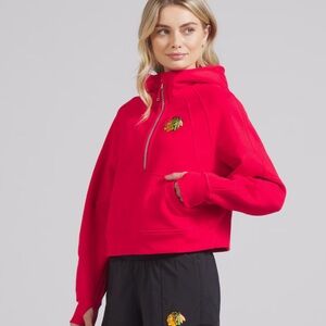 NHL Chicago Blackhawks Lululemon Scuba Oversized half-zip hoodie M/L NWT